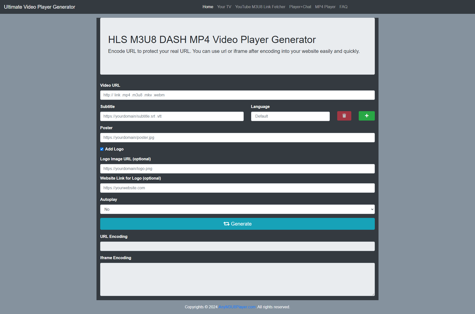 ultimate video player generator